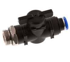 Válvula de bola recta de 2 vías 10 mm - G1/2'' Plástico/Latón