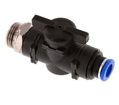 Válvula de bola recta de 2 vías 10 mm - G1/2'' Plástico/Latón
