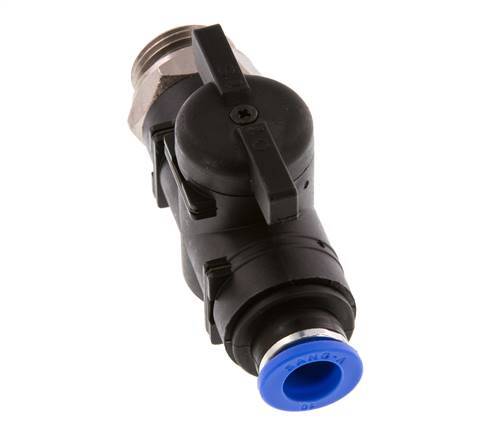 Válvula de bola recta de 2 vías 10 mm - G1/2'' Plástico/Latón