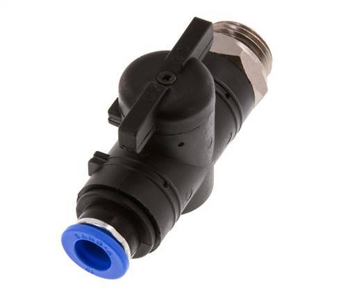 Válvula de bola recta de 2 vías 10 mm - G1/2'' Plástico/Latón