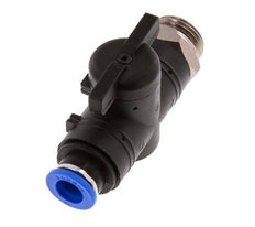 Válvula de bola recta de 2 vías 10 mm - G1/2'' Plástico/Latón