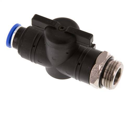 Válvula de bola recta de 2 vías 10 mm - G1/2'' Plástico/Latón