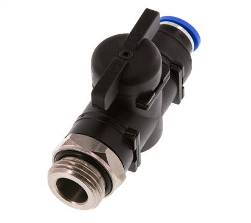 Válvula de bola recta de 2 vías 10 mm - G1/2'' Plástico/Latón