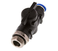 Válvula de bola recta de 2 vías 10 mm - G1/2'' Plástico/Latón