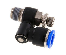 Silenciador de control de flujo Meter-Out Giratorio 10 mm - R1/4'' Latón/PA 66