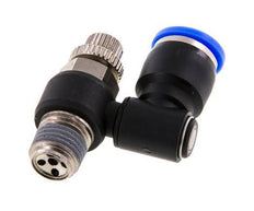 Silenciador de control de flujo Meter-Out Giratorio 10 mm - R1/4'' Latón/PA 66
