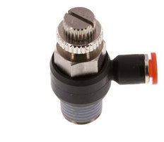Silenciador de control de flujo Codo de entrada de medidor 4 mm - R1/4'' Latón/PA 66