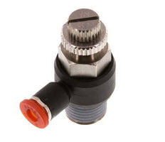 Silenciador de control de flujo Codo de entrada de medidor 4 mm - R1/4'' Latón/PA 66