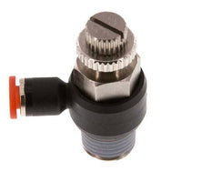 Silenciador de control de flujo Codo de entrada de medidor 4 mm - R1/4'' Latón/PA 66