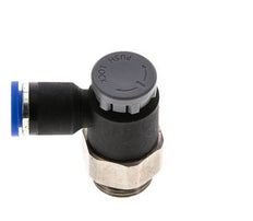 Válvula reguladora de caudal Codo de salida de contador 8 mm - G3/8'' Latón/PA 66 Tuerca de seguridad