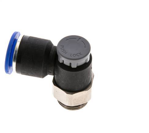 Válvula reguladora de caudal Codo de salida de contador 12 mm - G3/8'' Latón/PA 66 Tuerca de seguridad