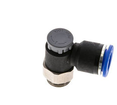 Válvula reguladora de caudal Codo de salida de contador 12 mm - G3/8'' Latón/PA 66 Tuerca de seguridad