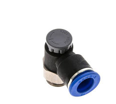 Válvula reguladora de caudal Codo de salida de contador 12 mm - G3/8'' Latón/PA 66 Tuerca de seguridad