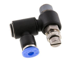 Silenciador de control de flujo Meter-Out Giratorio 4 mm - R1/8'' Latón/PA 66