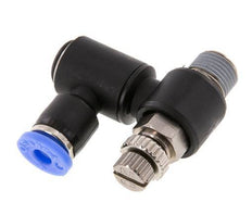 Silenciador de control de flujo Meter-Out Giratorio 4 mm - R1/8'' Latón/PA 66