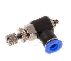 Codo de salida del silenciador de control de flujo 4 mm - M3 Latón/PBT