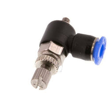 Codo de salida del silenciador de control de flujo 4 mm - M3 Latón/PBT
