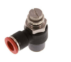 Silenciador de control de flujo Codo de entrada del medidor 10 mm - R3/8'' Latón/PA 66