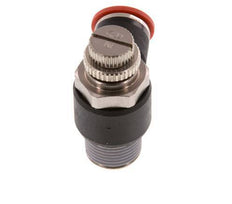 Silenciador de control de flujo Codo de entrada del medidor 10 mm - R3/8'' Latón/PA 66