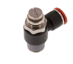 Silenciador de control de flujo Codo de entrada del medidor 10 mm - R3/8'' Latón/PA 66