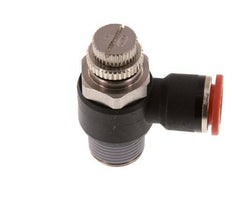 Silenciador de control de flujo Codo de entrada del medidor 10 mm - R3/8'' Latón/PA 66