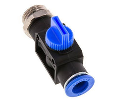 Válvula manual de cierre de 3/2 vías 12 mm - G1/2'' Plástico/Latón Ventilación por el lado de la rosca