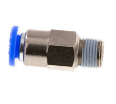 Racor rápido de 6 mm y R1/8'' macho con cierre automático de latón/PBT 0-10bar (0-145psi) [2 piezas]