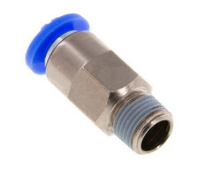 Racor rápido de 6 mm y R1/8'' macho con cierre automático de latón/PBT 0-10bar (0-145psi) [2 piezas]