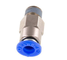 Racor rápido de 6 mm y R1/8'' macho con cierre automático de latón/PBT 0-10bar (0-145psi) [2 piezas]