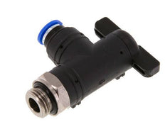 Válvula de bola de codo de 2 vías 6 mm - G1/4'' Plástico/Latón