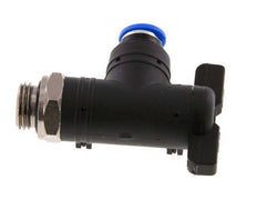Válvula de bola de codo de 2 vías 6 mm - G1/4'' Plástico/Latón