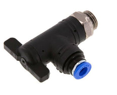Válvula de bola de codo de 2 vías 6 mm - G1/4'' Plástico/Latón