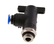 Válvula de bola de codo de 2 vías 6 mm - G1/4'' Plástico/Latón