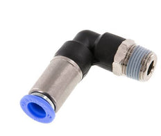 Racor rápido 10mm y R3/8'' Codo autoblocante macho Latón/PBT 0-10bar (0-145psi)
