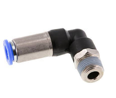 Racor rápido 10mm y R3/8'' Codo autoblocante macho Latón/PBT 0-10bar (0-145psi)