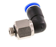Codo de 8 mm y G1/8'' Junta giratoria con rosca macho latón niquelado/PBT NBR giratorio