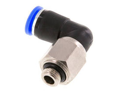 Codo de 8 mm y G1/8'' Junta giratoria con rosca macho latón niquelado/PBT NBR giratorio