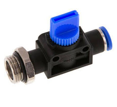 Válvula manual de cierre de 3/2 vías 8 mm - G3/8'' Plástico/Latón Ventilación por el lado de la rosca