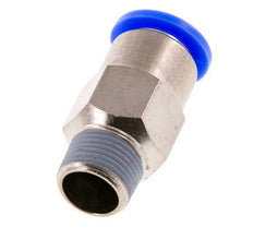 Racor rápido de 8 mm y R1/8'' macho con cierre automático de latón/PBT 0-10bar (0-145psi)