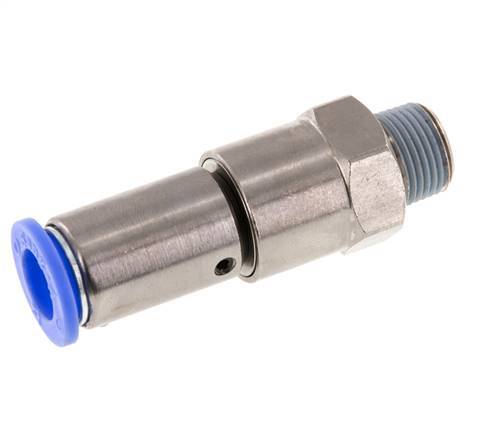 Junta giratoria rápida de 12mm y R3/8'' Roscas macho de latón niquelado/PBT NBR Giratorio