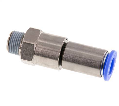 Junta giratoria rápida de 12mm y R3/8'' Roscas macho de latón niquelado/PBT NBR Giratorio