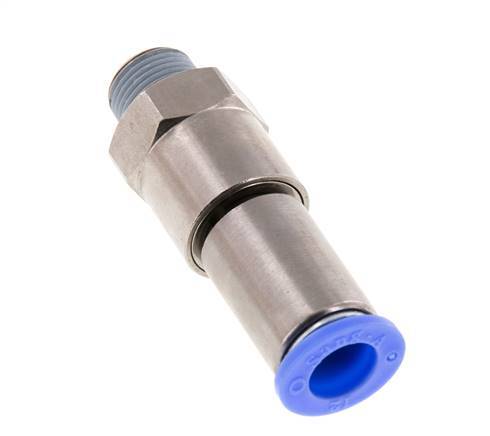 Junta giratoria rápida de 12mm y R3/8'' Roscas macho de latón niquelado/PBT NBR Giratorio