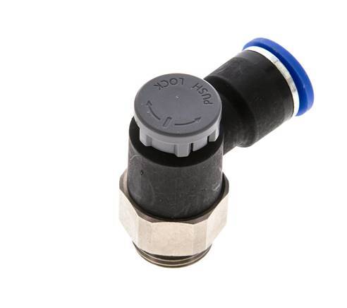 Válvula reguladora de caudal Codo de salida de contador 10 mm - G3/8'' Latón/PA 66 Tuerca de seguridad