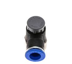 Válvula reguladora de caudal Codo de salida de contador 10 mm - G3/8'' Latón/PA 66 Tuerca de seguridad