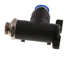 Válvula de bola de codo de 2 vías 10 mm - G3/8'' Plástico/Latón
