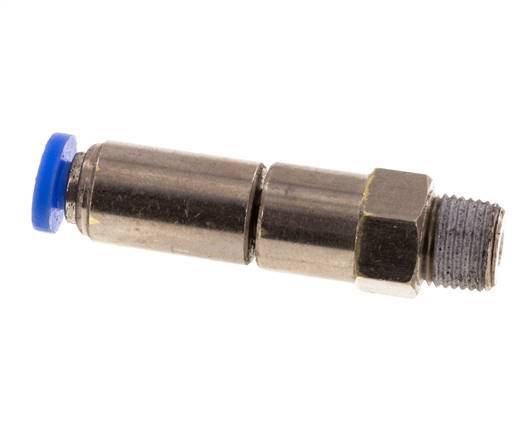 Junta giratoria rápida de 4mm y R1/8'' Roscas macho de latón niquelado/PBT NBR Giratorio