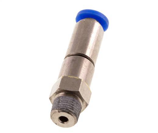 Junta giratoria rápida de 4mm y R1/8'' Roscas macho de latón niquelado/PBT NBR Giratorio