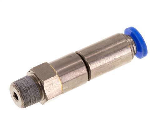 Junta giratoria rápida de 4mm y R1/8'' Roscas macho de latón niquelado/PBT NBR Giratorio