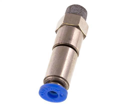 Junta giratoria rápida de 4mm y R1/8'' Roscas macho de latón niquelado/PBT NBR Giratorio