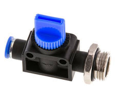 Válvula manual de cierre de 3/2 vías de 6 mm - G3/8'' Plástico/Latón Ventilación del lado del tubo